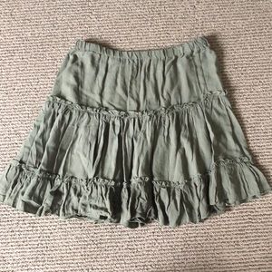 Light Green Mini Scrunch Skirt by Princess Polly